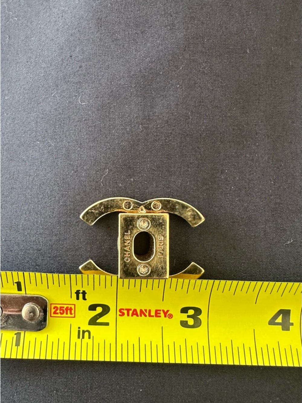 Chanel 24k gold CC turn lock bag parts hardware. - Picture 5 of 6